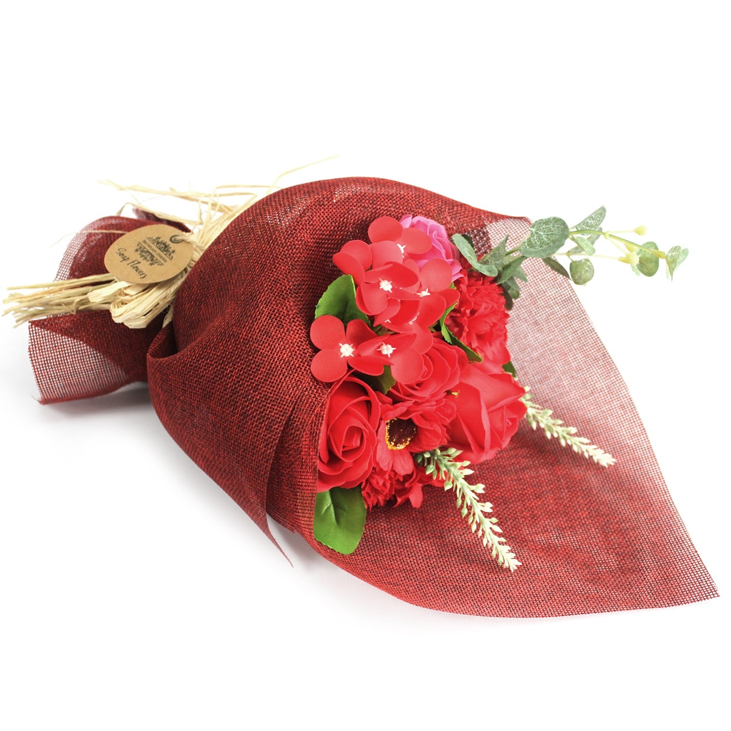 Bouquet of Red Soap Flowers for Gift