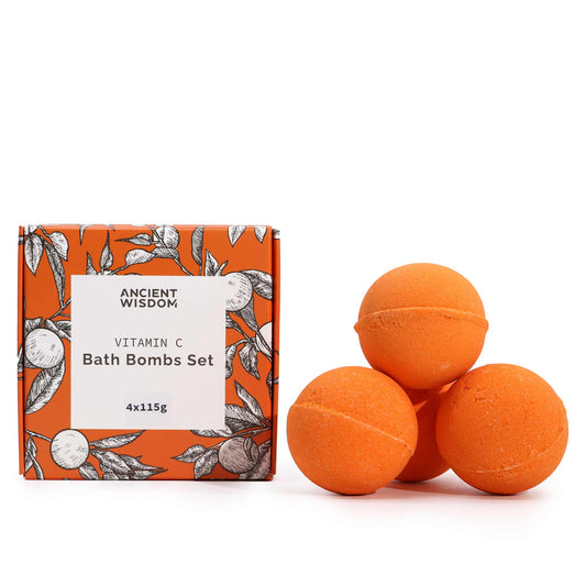 Coffret de bombes de bain d'aromathérapie avec vitamine C et huiles essentielles