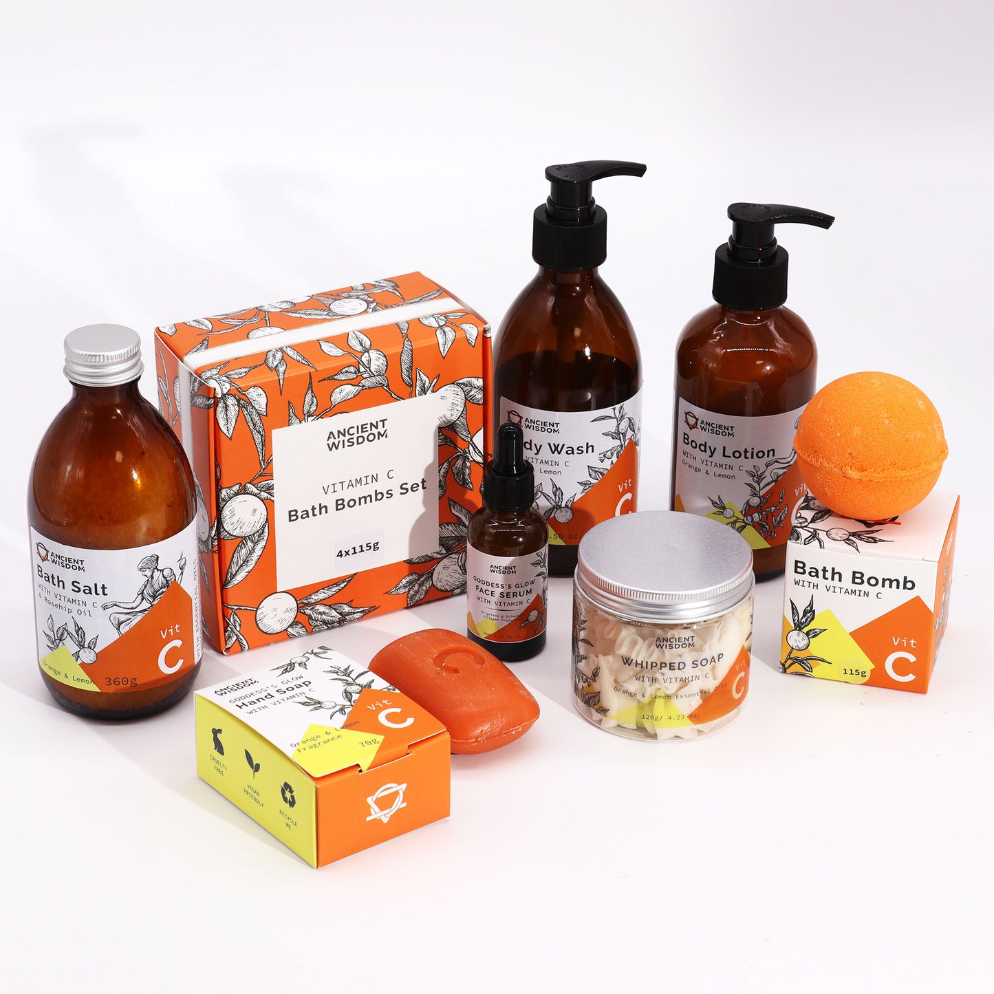 Sales de baño de aromaterapia con vitamina C y aceites esenciales 360 g