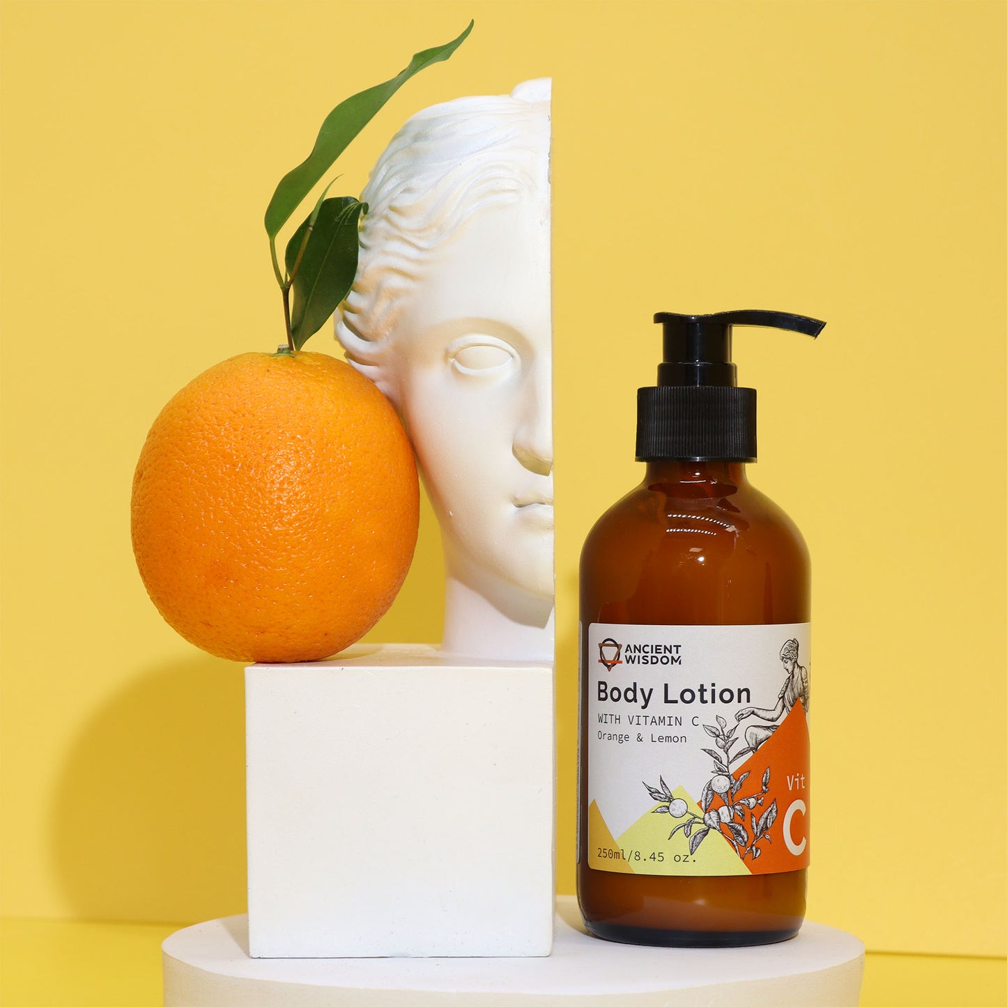 Loción corporal aromaterapéutica con vitamina C – Naranja y limón 250 ml