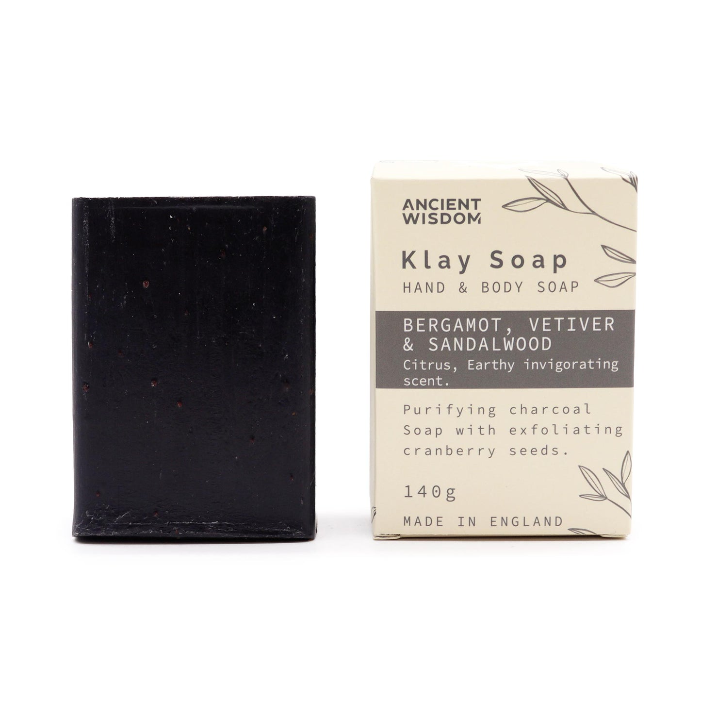 Aromatherapy Clay Soap with Bergamot, Vetiver and Sandalwood 145 g