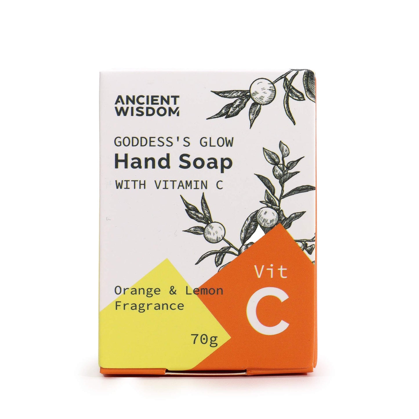 Savon pour les mains aromathérapie à la vitamine C et aux huiles essentielles 70 g