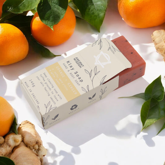 Savon à l'argile aromathérapie à l'orange et au gingembre 145 g