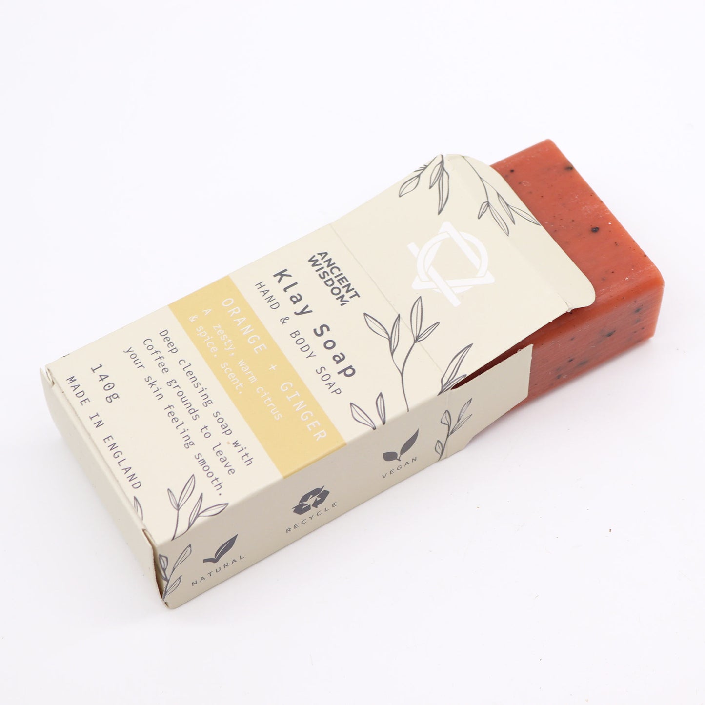 Aromatherapy clay soap with Orange and Ginger 145 g