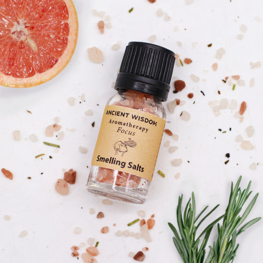 Aromatherapy smelling salts to improve focus