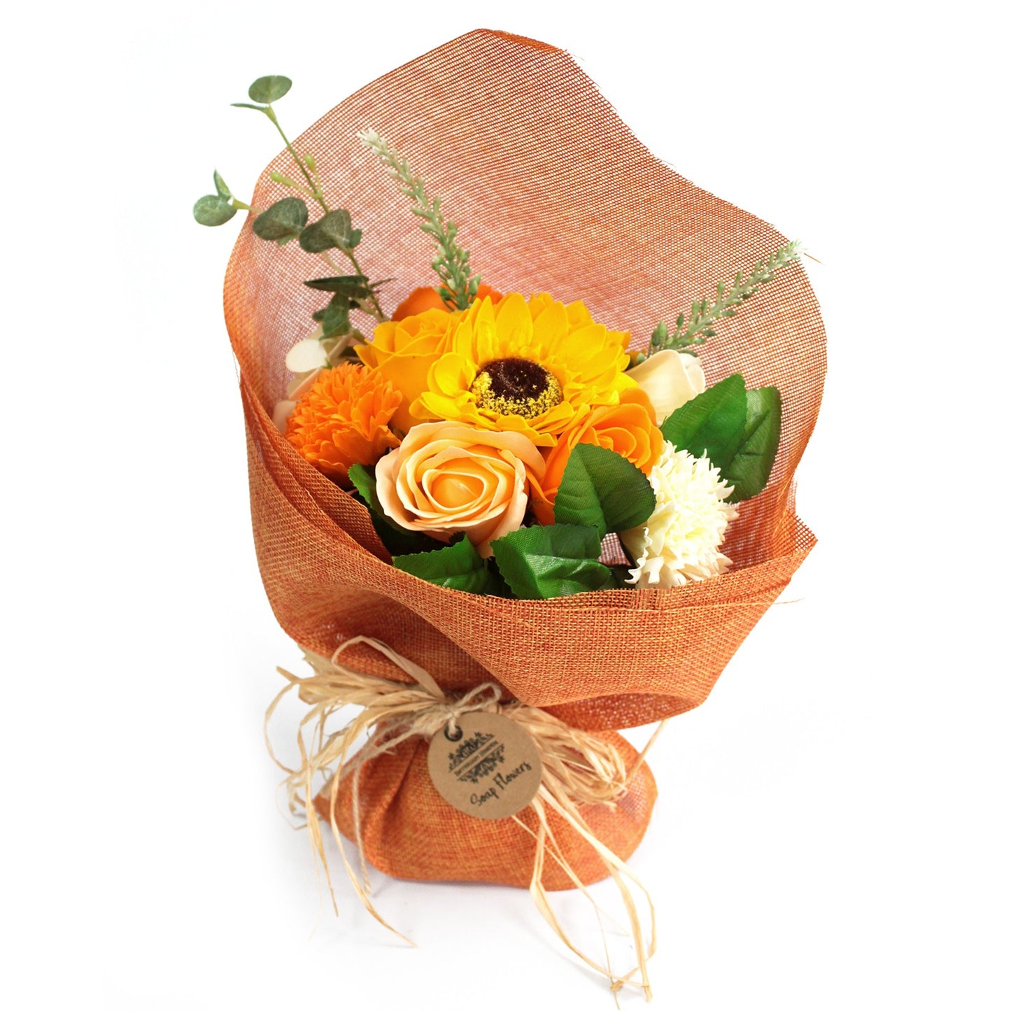 Bouquet of Orange Soap Flowers for Gift