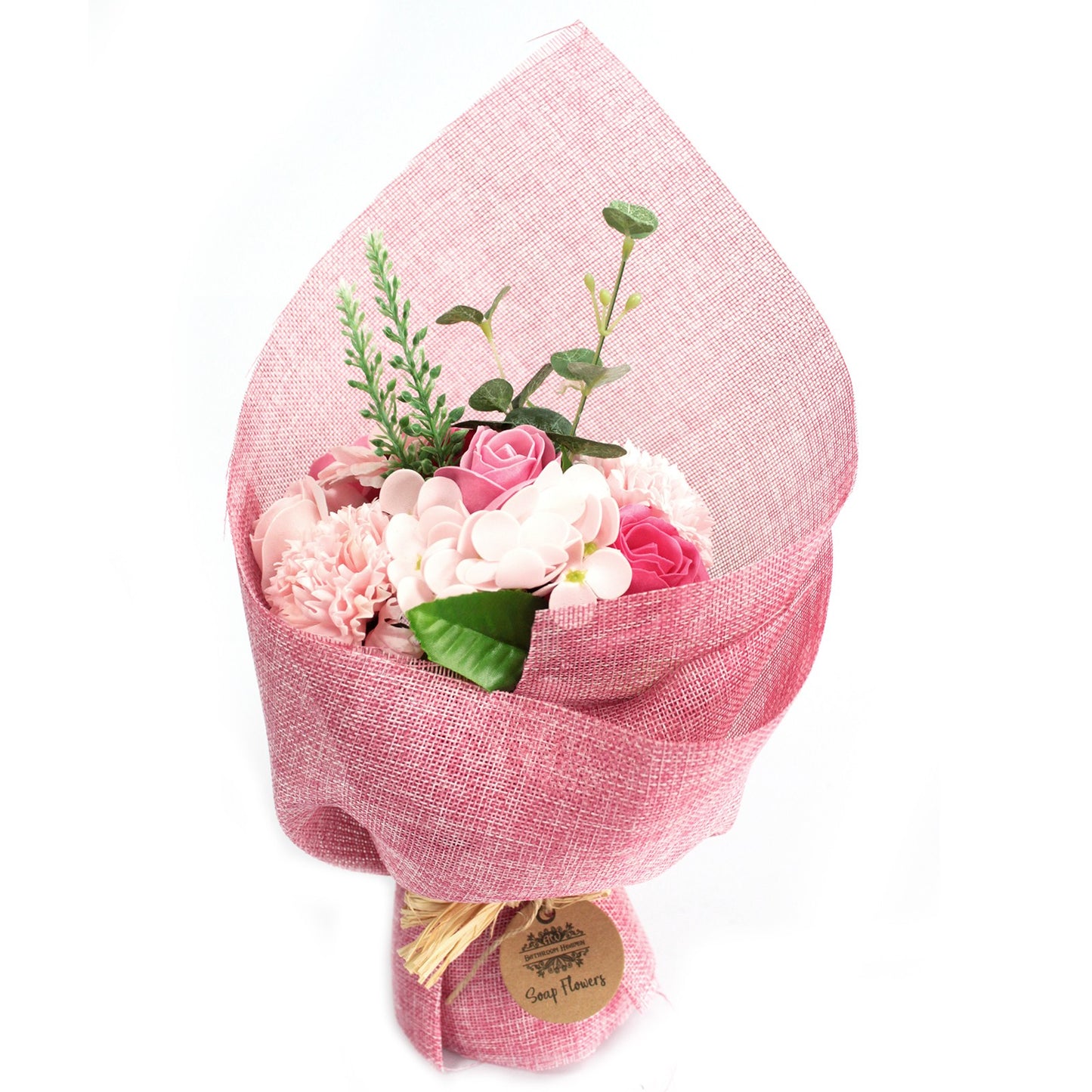 Bouquet of Pink Soap Flowers for Gift