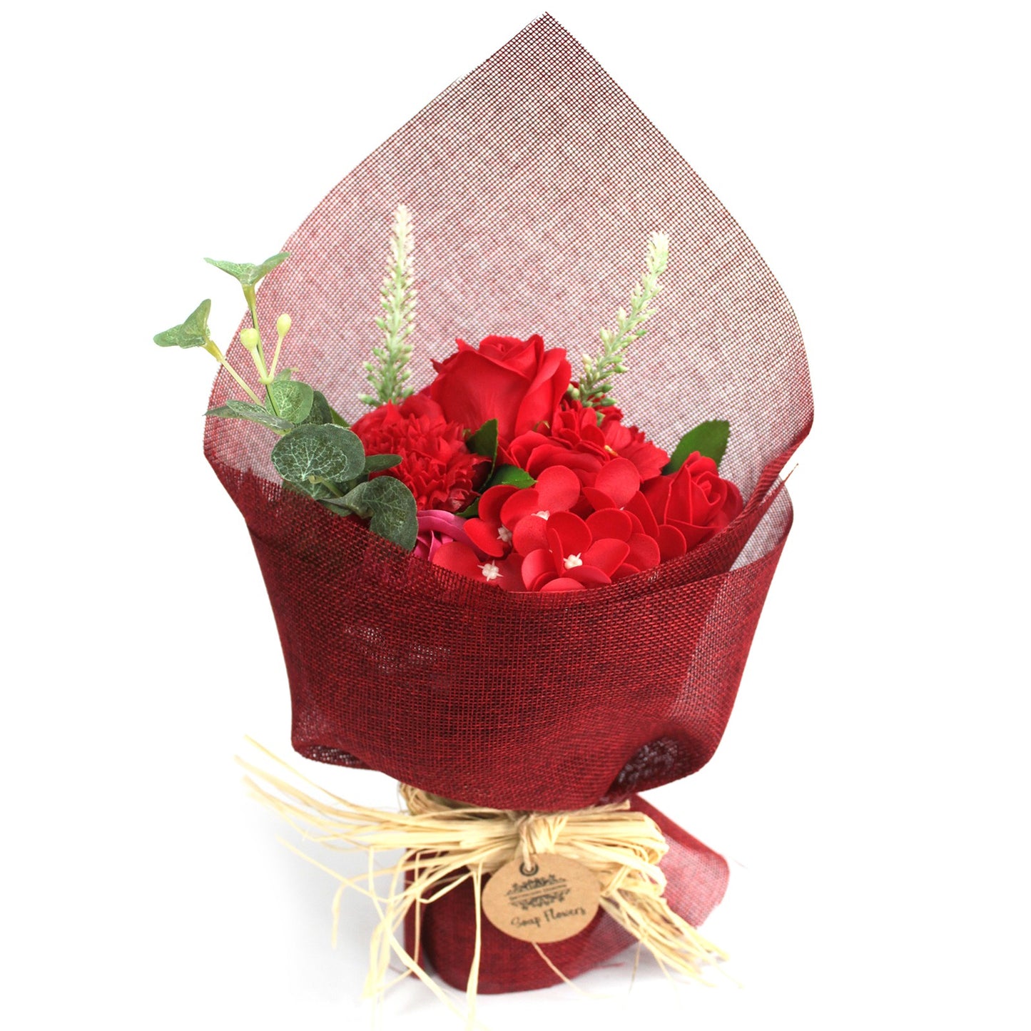 Bouquet of Red Soap Flowers for Gift