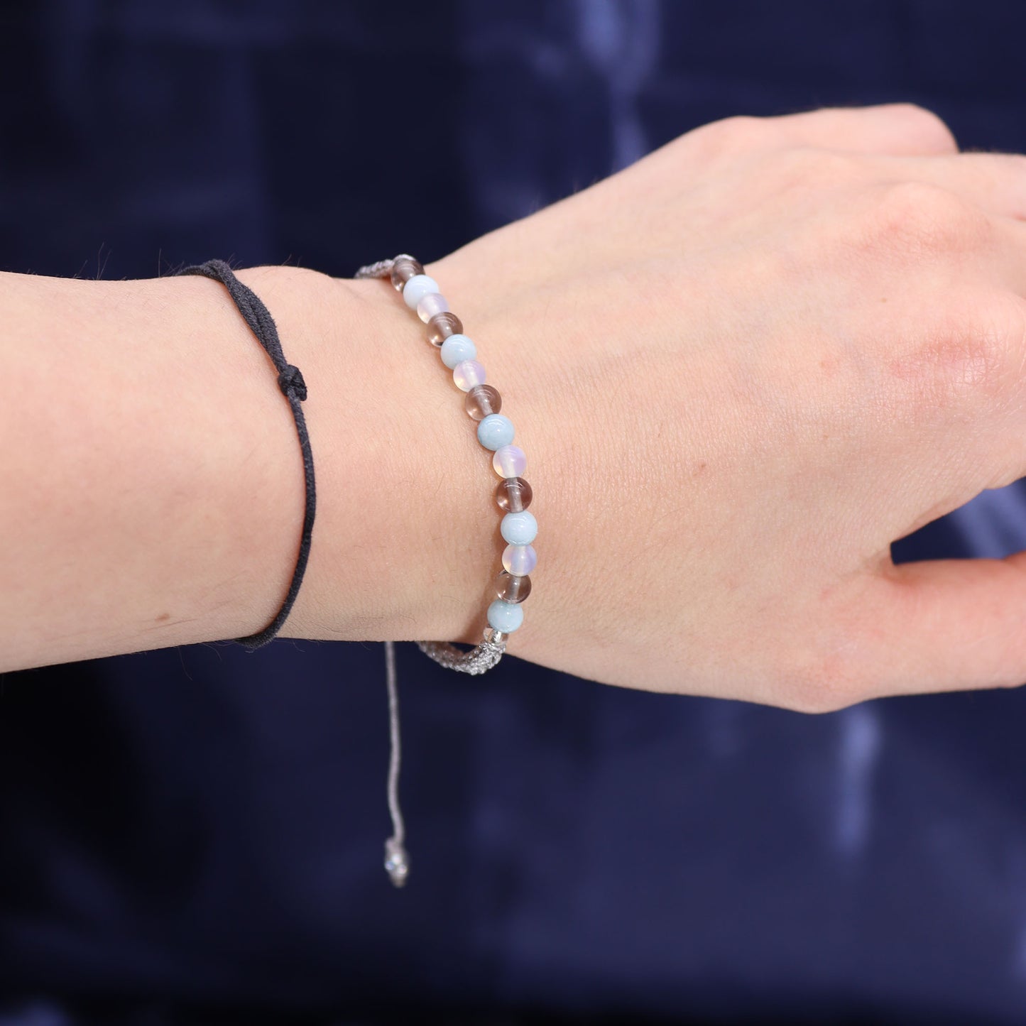 Pulsera de piedras preciosas con vela de cristal de cáncer