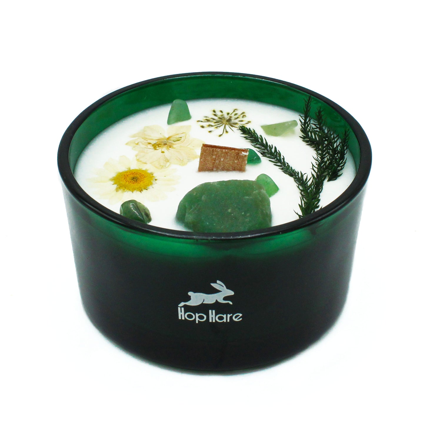 Hop Hare scented candle with Jade and delicate dried flowers – The Magician