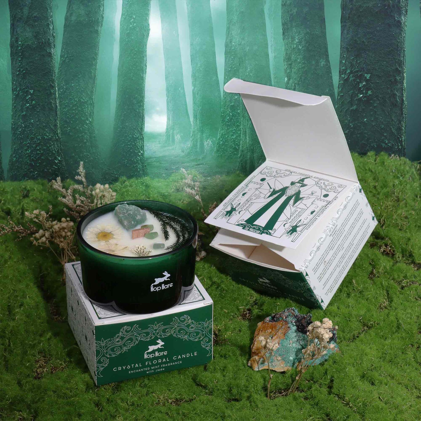 Vela perfumada Hop Hare con Jade y delicadas flores secas – El Mago