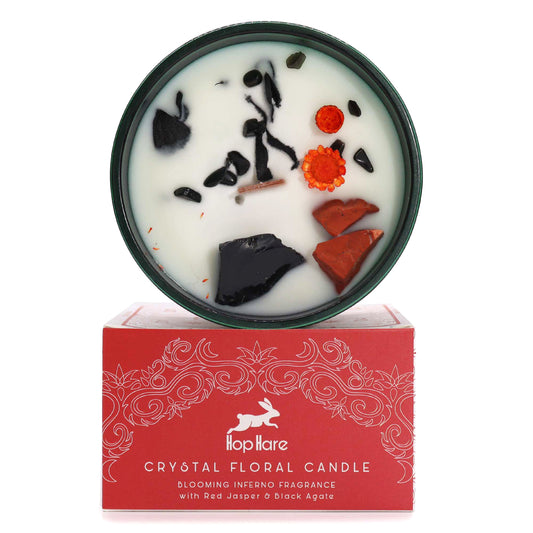 Hop Hare scented candle with red Jasper and black Agate – The Devil