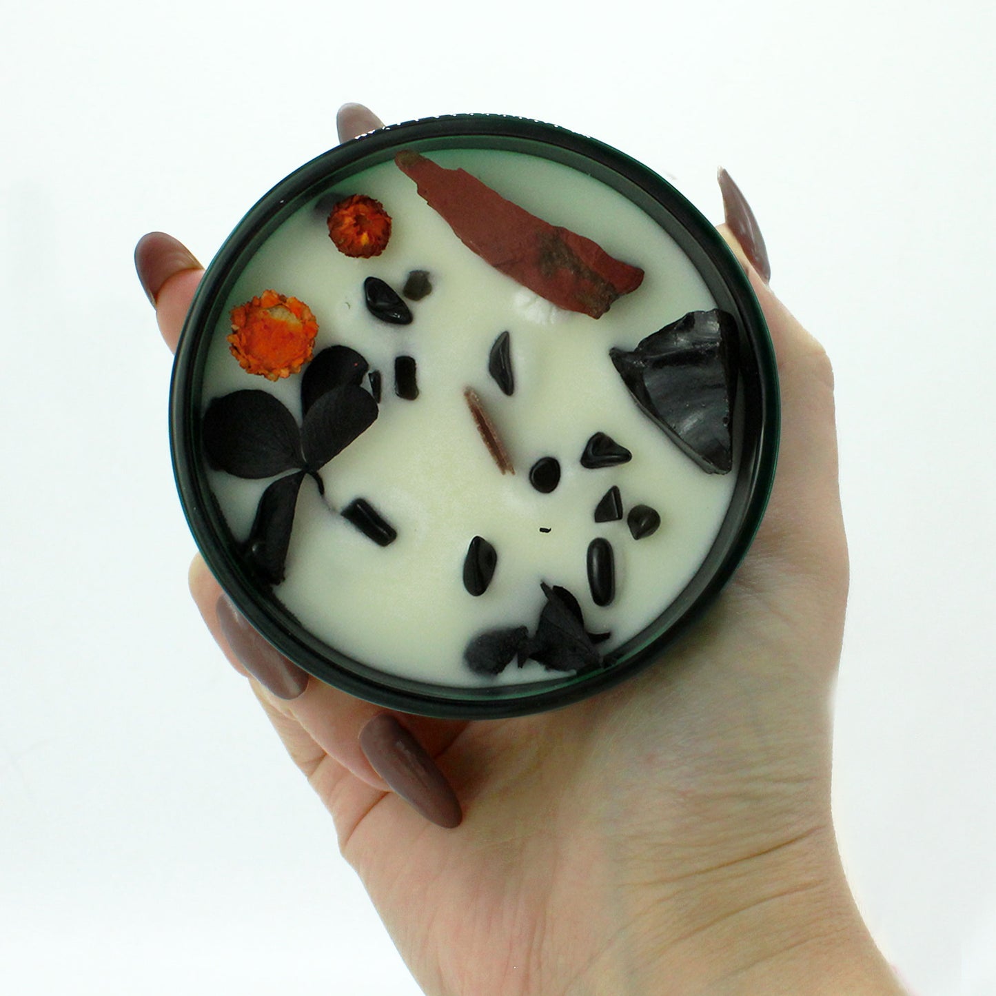 Hop Hare scented candle with red Jasper and black Agate – The Devil