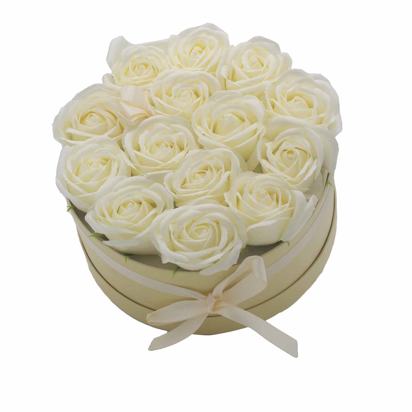 Luxury Gift Bouquet of 14 White Soap Roses