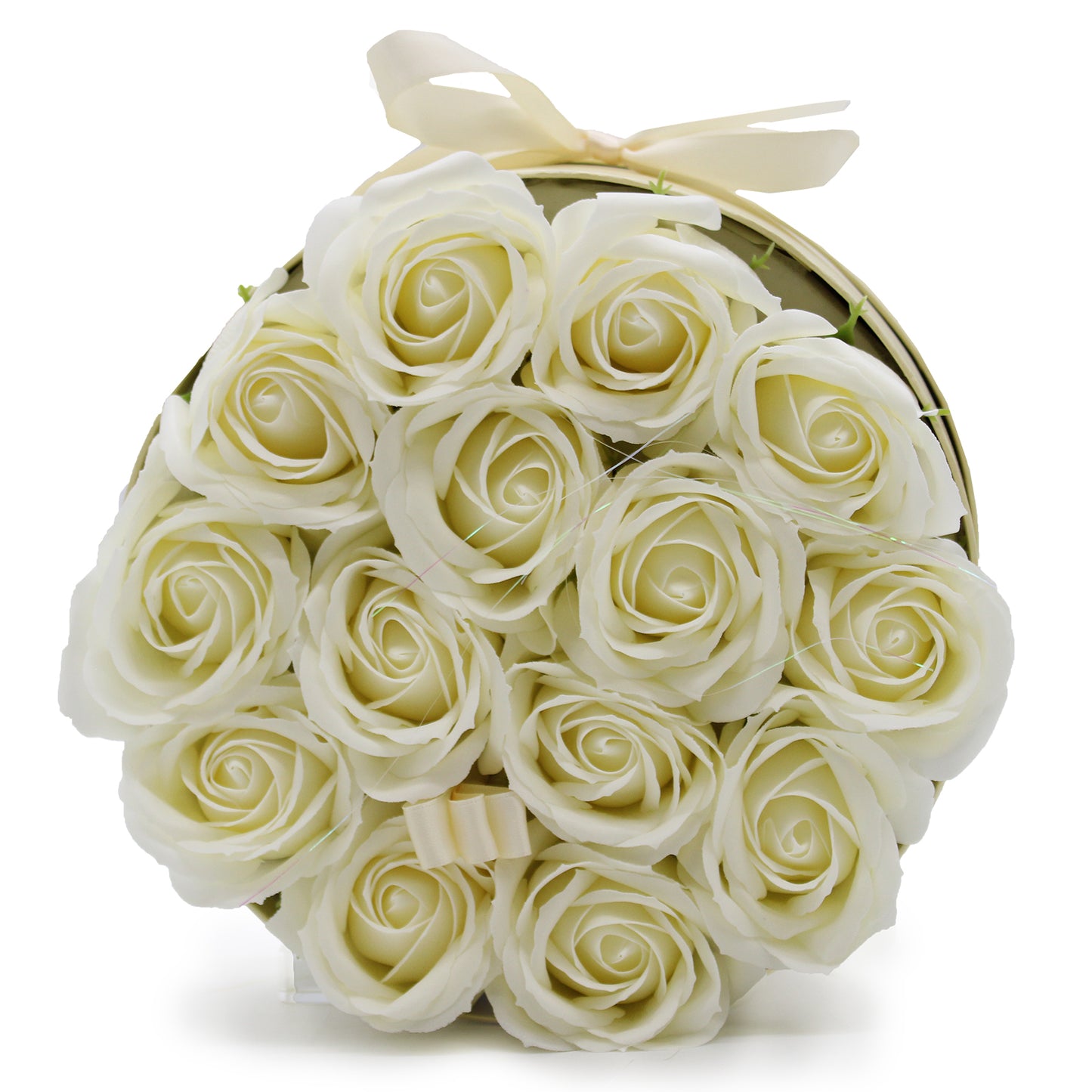 Luxury Gift Bouquet of 14 White Soap Roses