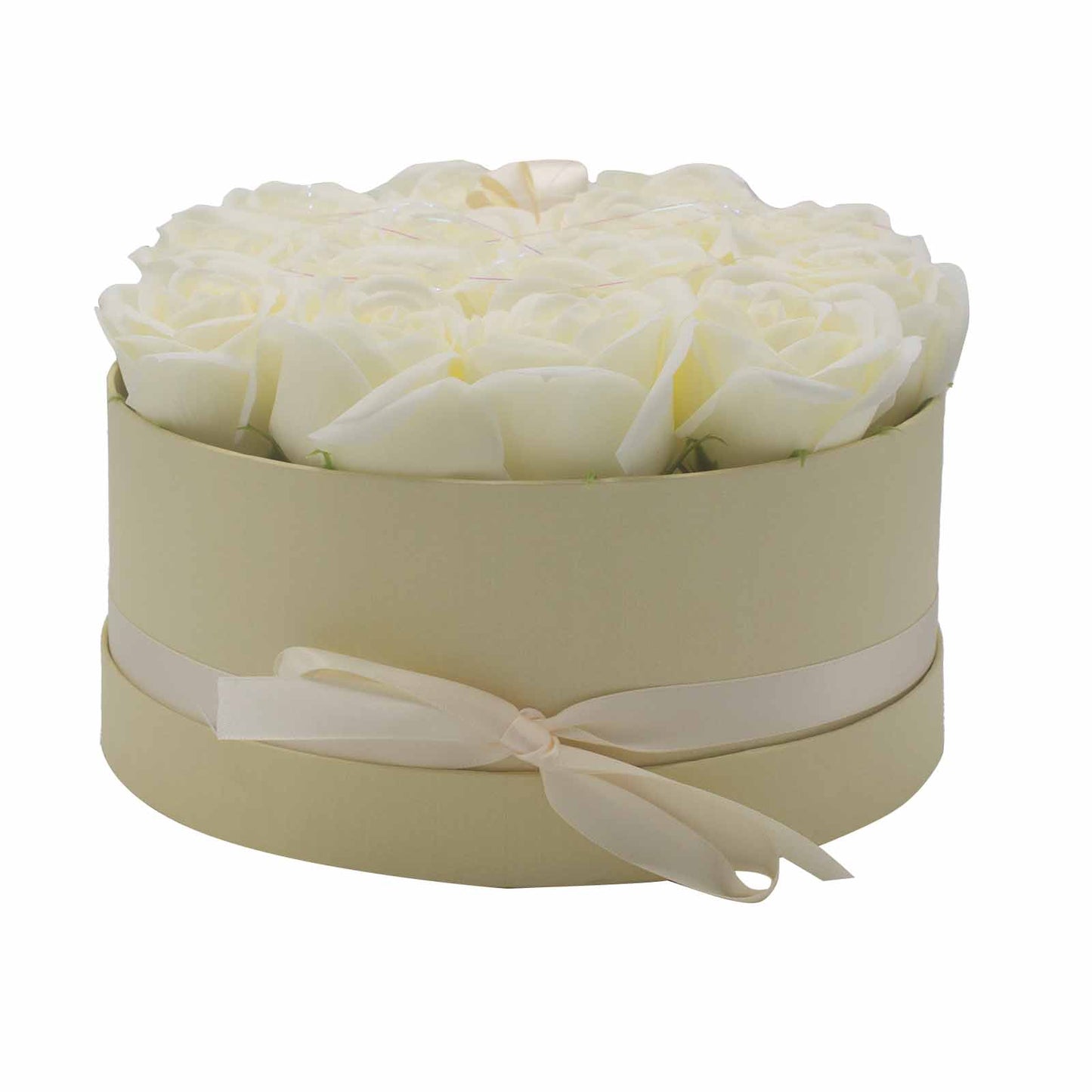 Luxury Gift Bouquet of 14 White Soap Roses