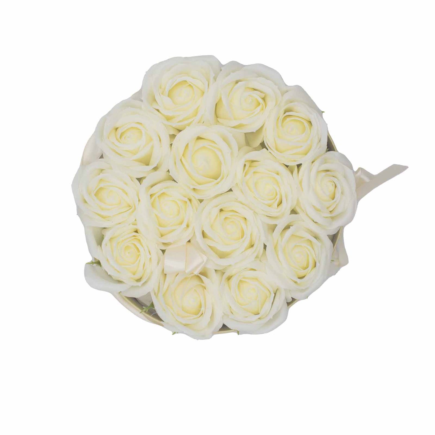 Luxury Gift Bouquet of 14 White Soap Roses