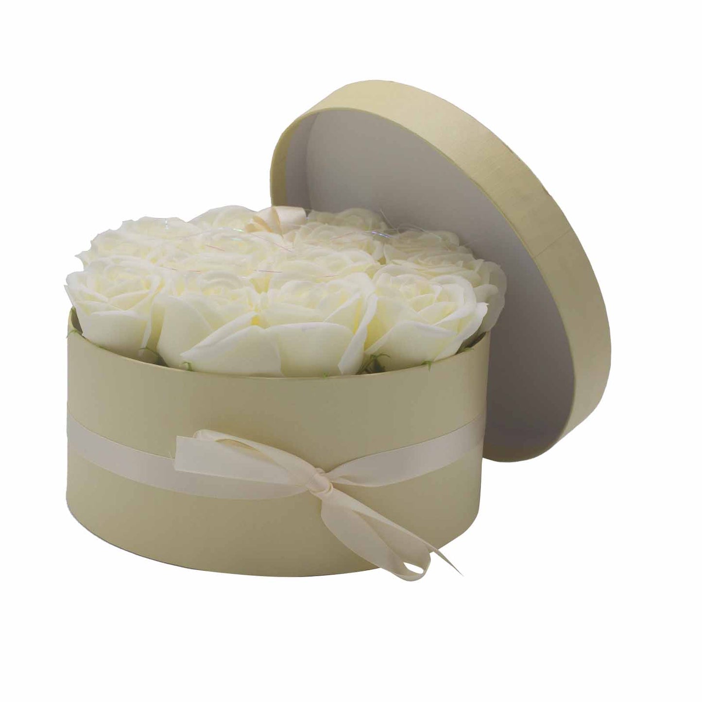 Luxury Gift Bouquet of 14 White Soap Roses