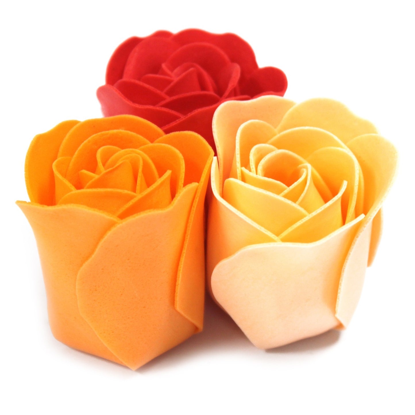 Luxury Gift Set of 9 Soap Flowers - Peach Roses