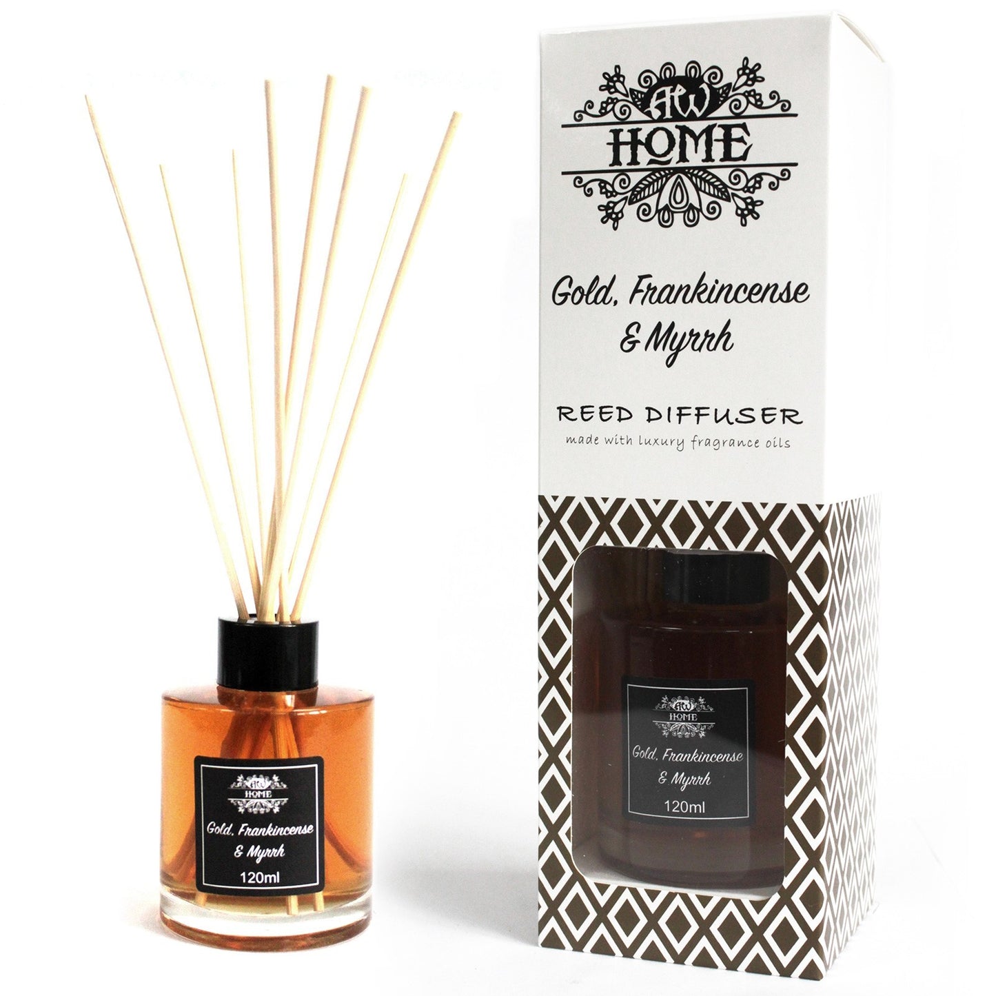 Luxury Reed Diffuser Gold, Frankincense & Myrrh 120 ml