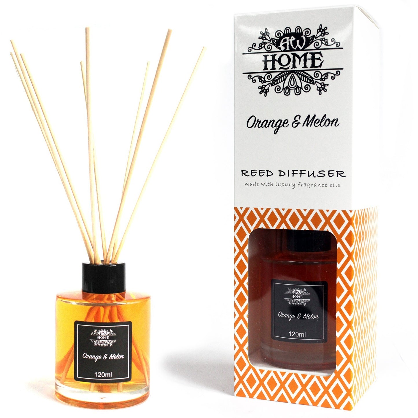 Luxury Reed Diffuser Orange & Melon Fragrance 120 ml