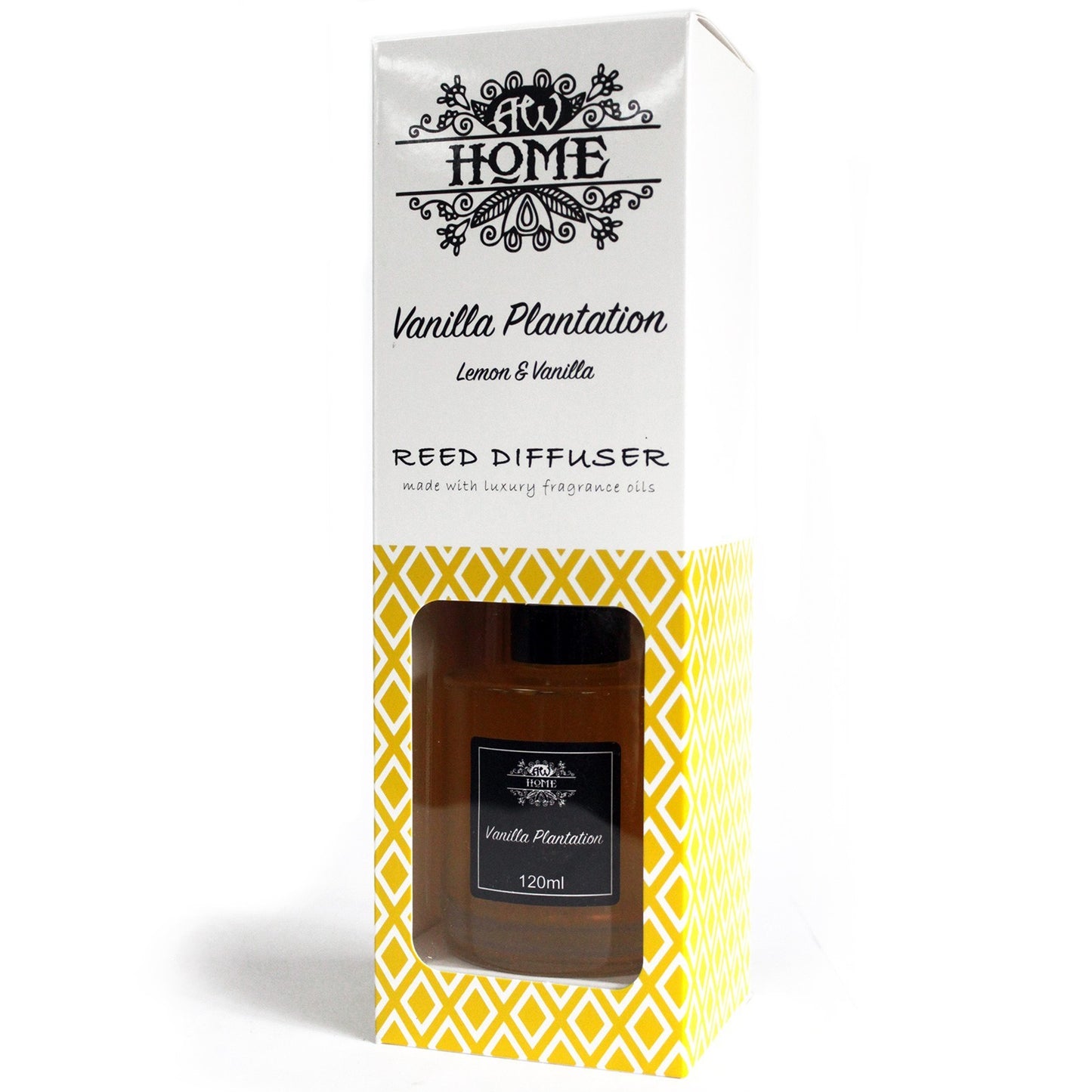 Luxury Reed Diffuser Vanilla Plantation Lemon & Vanilla Fragrance 120 ml