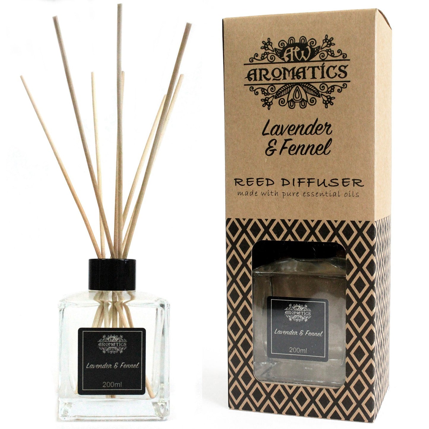 Reed Diffuser Lavender & Fennel Fragrance with Essential Oils 200 ml