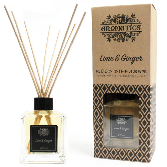 Reed Diffuser Lime & Ginger Fragrance with Essential Oils 200 ml