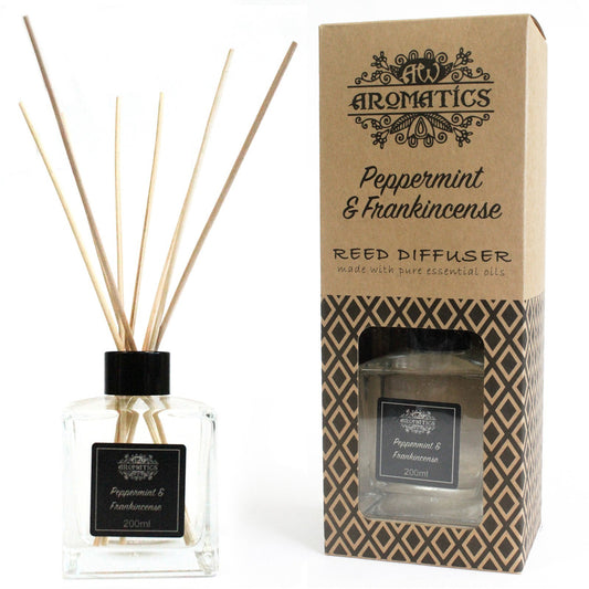 Reed Diffuser Peppermint & Frankincense Fragrance with Essential Oils 200 ml