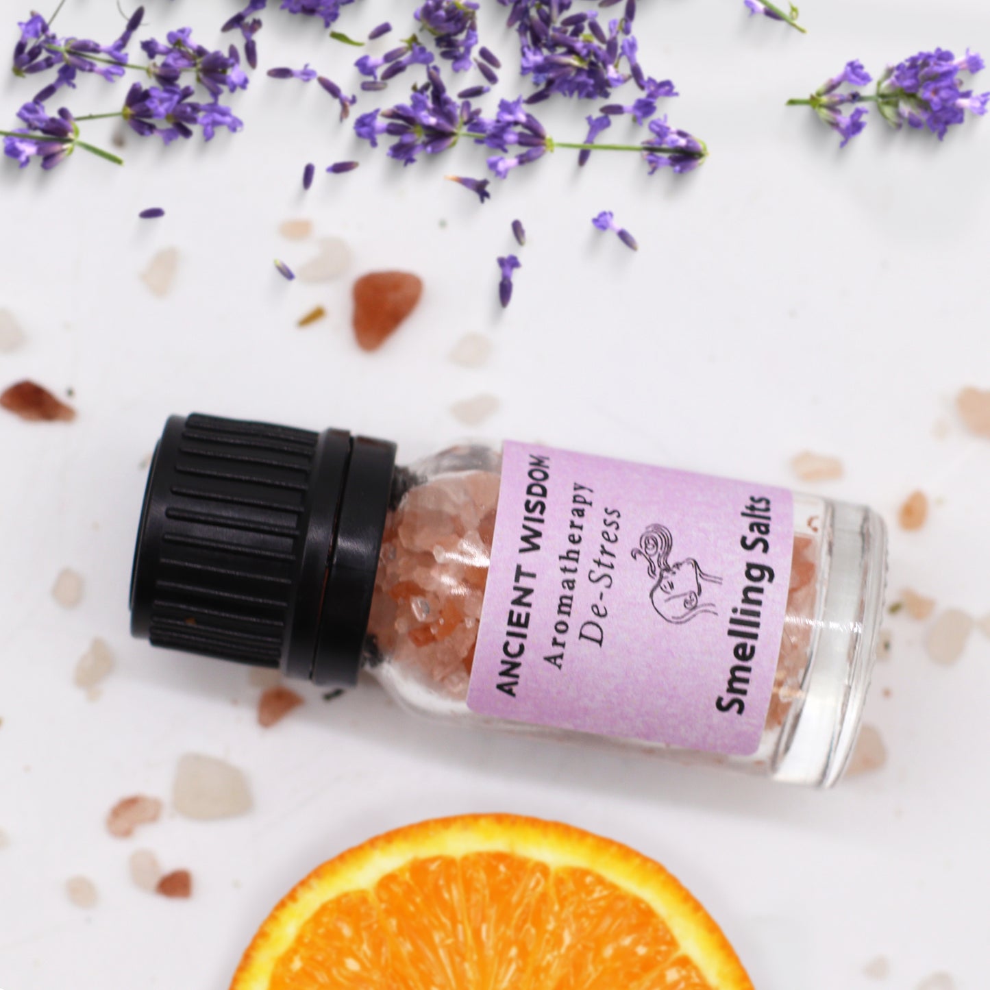 Relaxing aromatherapy smelling salts for stress relief