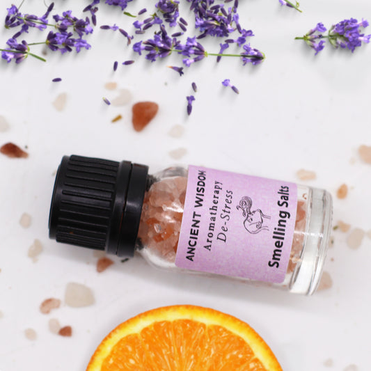 Relaxing aromatherapy smelling salts for stress relief